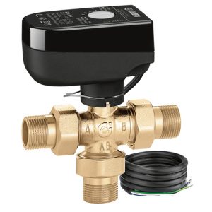 Valvola a sfera a tre vie deviatrice motorizzata 1" 230V Caleffi 644366